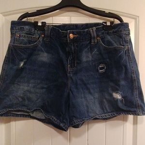 Gap dark wash shorts.